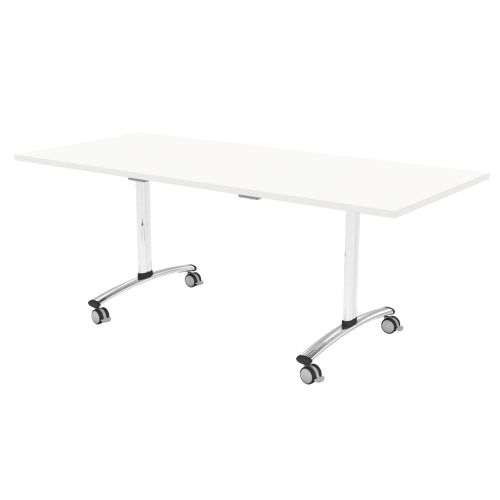 L&P TILT TOP Rectangular Table 1800mm Chrome White