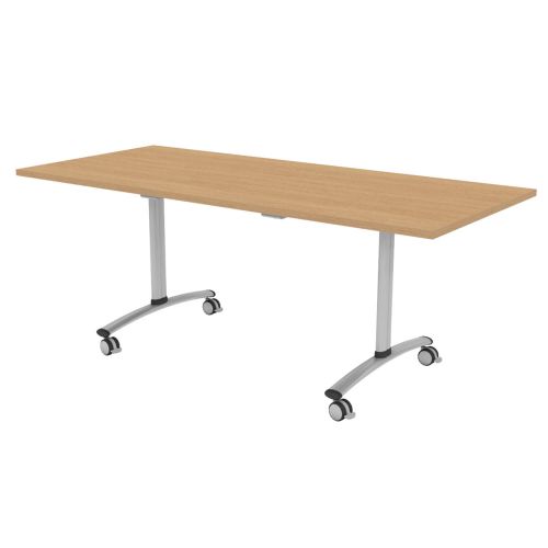 L&P TILT TOP Rectangular Table 1800mm Silver Light Oak