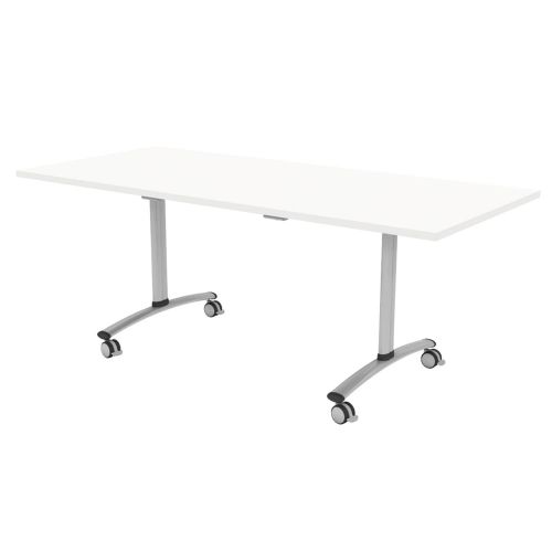 L&P TILT TOP Rectangular Table 1800mm Silver White