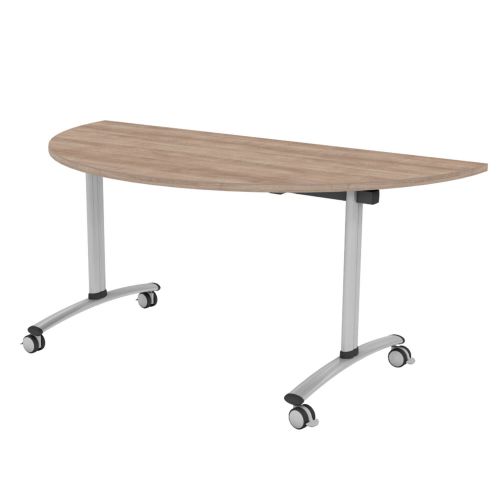 L&P TILT TOP Semi-Circular Table 1600mm Silver Birch