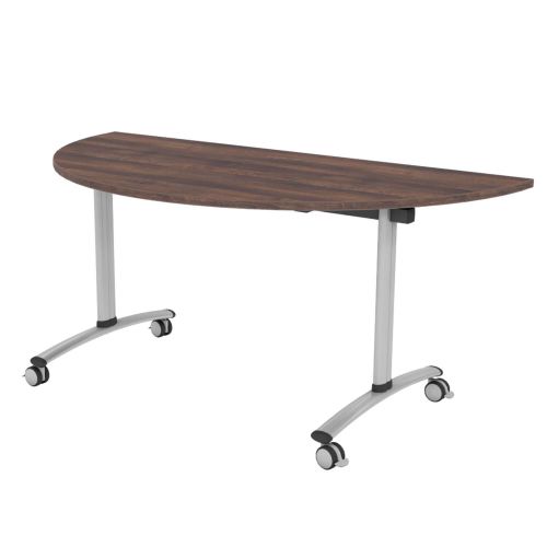 L&P TILT TOP Semi-Circular Table 1600mm Silver Walnut