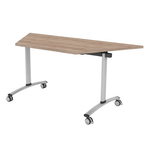 L&P TILT TOP Trapezoidal Table 1600mm 30 Degree Silver Birch