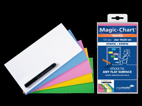 Legamaster Magic-Chart notes 10x20cm assorted Pack of 500 sheets  34516J