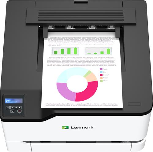 The Lexmark C3326dw is an exceptionally compact and affordable printer, ideal for use in smaller offices or at home. Effortlessly easy to use, this colour printer supports connectivity over Wi-Fi, allowing you to print directly from your smartphone or computer. The C3326dw is a laser printer that offers a highly economic printing experience, with automatic double-sided printing and a quick print speed of up to 24 pages per minute.