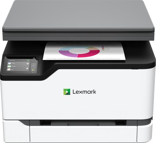 Print, copy and scan with the exceptionally efficient Lexmark MC3224dwe multifunctional laser printer. Effortlessly easy to use, this monochrome printer supports connectivity over Wi-Fi, allowing you to print directly from your smartphone or computer via Lexmark Mobil Print app, as well as Mopria and AirPrint technologies. The MC3224dwe is a laser printer that offers a highly economic printing experience, with automatic double-sided printing and a quick print speed of up to 22 pages per minute and copy speeds of up to 22 pages per minute. The flatbed scanner (CIS) offers single sheet scanning with a scan area of 216 x 297mm. Paper tray capacity of 250 sheets and single sheet manual feed.