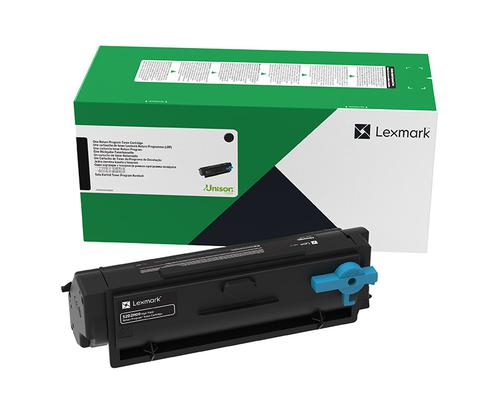 LEB342000 | Lexmark Return Programme cartridges are print cartridges sold at a discount in exchange for the customer's agreement that the cartridges will be used only once and returned only to Lexmark for remanufacturing or recycling. These single-use only cartridges will stop working after reaching the end of the rated life established by Lexmark (a variable amount of toner may remain when replacement is required). These cartridges may also automatically update the printer memory to protect the printer from counterfeit and unauthorised products. Supplies without this single-use term are available at www.lexmark.com.