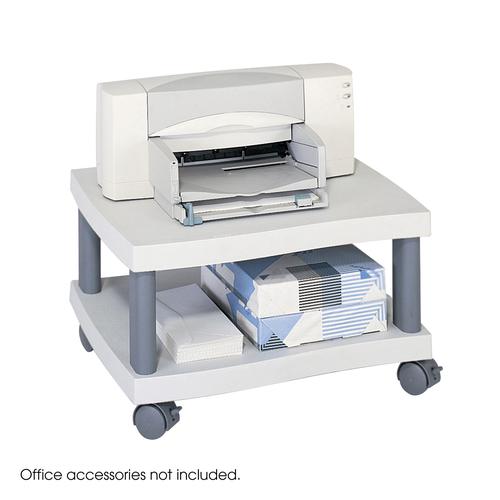 Safco Wave Underdesk Printer Stand Grey with 1 Shelf 1861GR