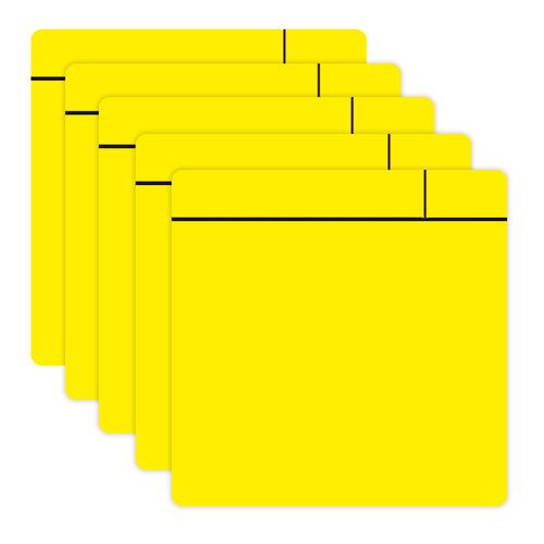 Flexible Magnetic Dry Wipe Notes 100x100mm Yellow A046POSTYEL [Pack 5]
