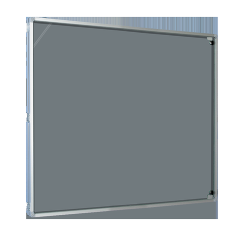 Tamperproof Lockable Felt Noticeboard 1-door Landscape Grey 1200x900 LPGF1AB4LGRY