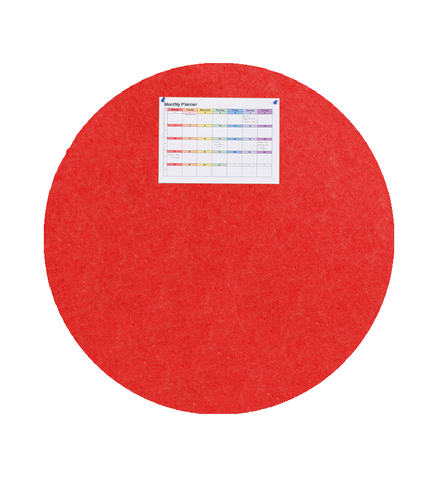 MagiShape 1200 x 1200mm Circle Notice Board Red LPNXCIR120RED