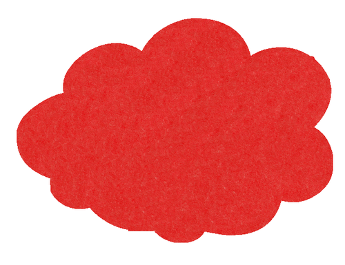 MagiShape 1000 x 680mm Cloud Notice Board Red LPNXCLD100RED