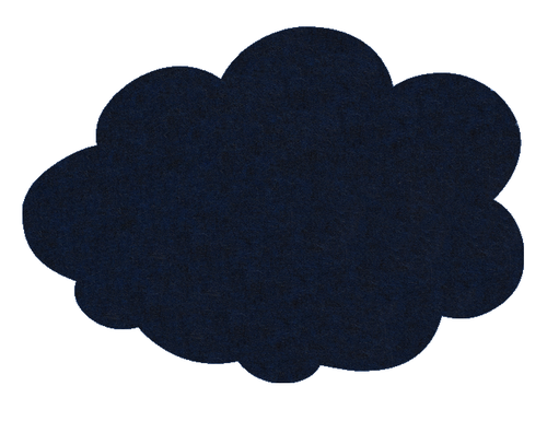 MagiShape 670 x 480mm Cloud Notice Board Dark Blue LPNXCLD67DBL