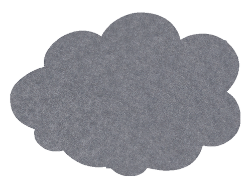 MagiShape 670 x 480mm Cloud Notice Board Dark Grey LPNXCLD67DGY