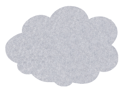 MagiShape 670 x 480mm Cloud Notice Board Light Grey LPNXCLD67LGY