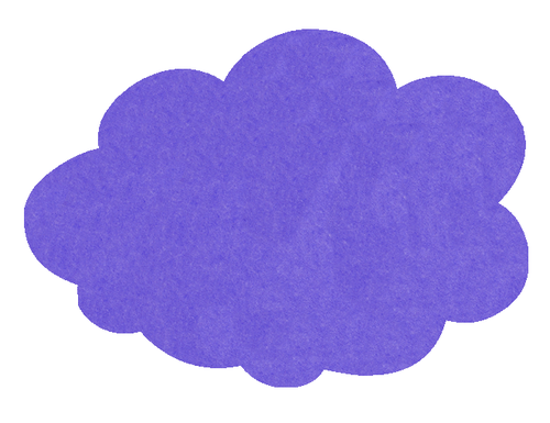 MagiShape 670 x 480mm Cloud Notice Board Purple LPNXCLD67PUR