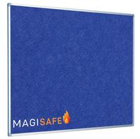 Magiboards Fire Retardant Blue Felt Noticeboard Aluminium Frame 1500x1200mm - NX1A06FRBLU