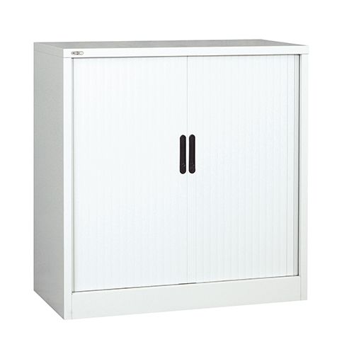 Side Opening Tambour Unit, 1016H X 1000W X 486D, White, Supplied Empty