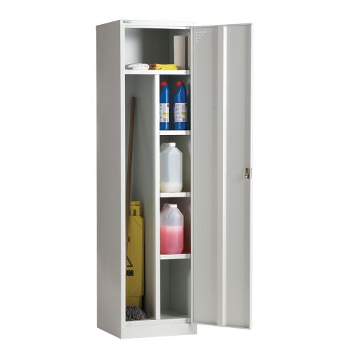 Janitor Single Door Locker, 1778H X 457W X 457D, Grey, Key Lock