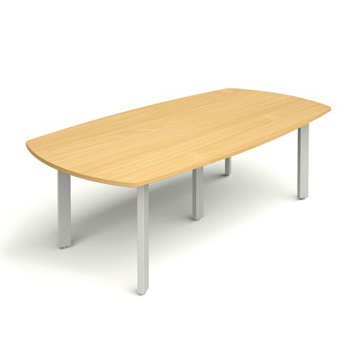 D-End Meeting Table 2400w X 1200d Beech