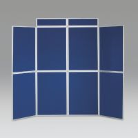 BusyFold Heavy Duty Aluminium Framed Folding Display - 8 Panel Kit with Headers & Bag - Royal Blue