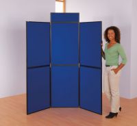 BusyFold Light Folding Display - 6 Panels - 1800 x 1800mm - Blue/Grey - Includes Header & Carry Bag