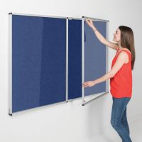 Eco-Colour Tamperproof Resist-a-Flame Noticeboards - 1200 x 1800mm - Blue