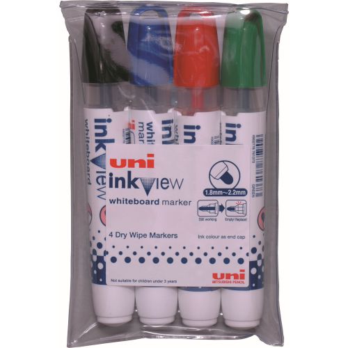 Uniball Inkview PWB-202 Assorted PK4