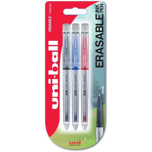Uni-Ball UF-220-07 TSI Erasable Assorted PK3
