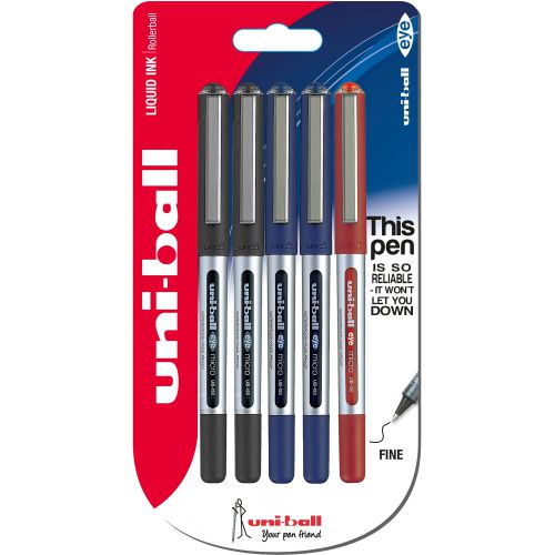 Uni-Ball UB-150 Eye Micro Blister Black/Blue/Red PK5