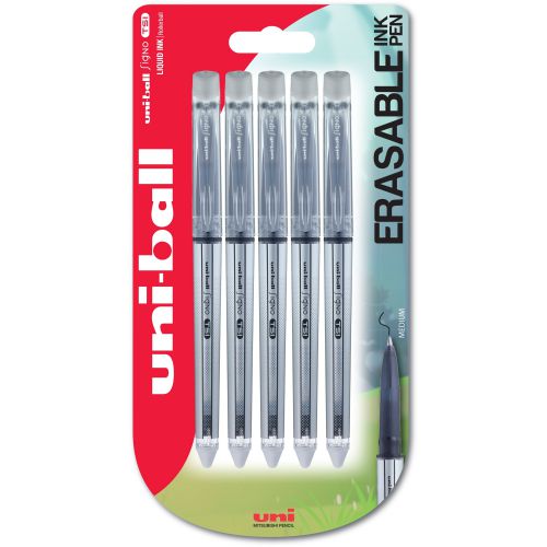 Uni-Ball Signo Erasable pens Blister Black PK5