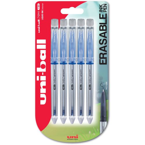 Uni-Ball Signo Erasable pens Blister Blue PK5