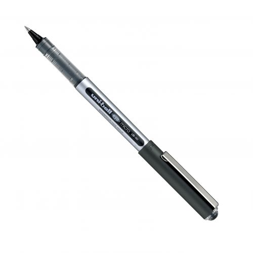 uni-ball Eye Micro UB-150 Liquid Ink Rollerball Pen 0.5mm Tip 0.3mm Line Black (Pack 12) - 162545000