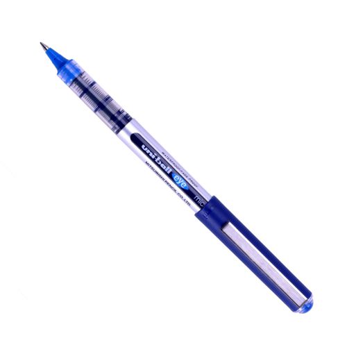 uni-ball Eye Micro UB-150 Liquid Ink Rollerball Pen 0.5mm Tip 0.3mm Line Blue (Pack 12)