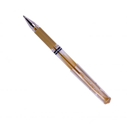 uni-ball Signo Broad UM-153 Pen Metallic Gold PK12