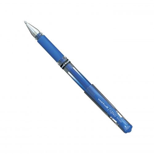 uni-ball Signo Broad UM-153 Pen Metallic Blue PK12