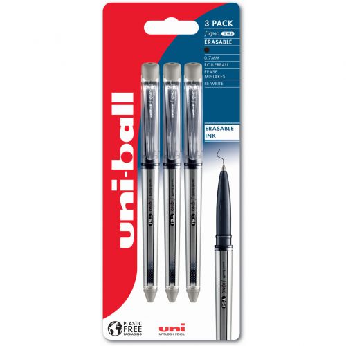 Uni-Ball Signo TFI UF-220 BK Plastic Free Packaging PK3