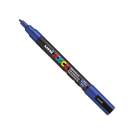 Posca PC-3M Paint Marker Water Based Fine Line Width 0.9 mm - 1.3 mm Blue (Single Pen) - 284646000 27509UB Buy online at Office 5Star or contact us Tel 01594 810081 for assistance
