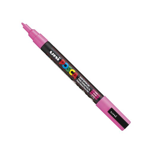 27523UB | Get your art and craft on with a POSCA. This multi-surface pen is non-toxic and doesn’t bleed through surfaces so it’s the ideal choice for a creative afternoon making cards, designing decorations and customising clothes. Versatile and vibrant, the PC-3M fine bullet tip can be enjoyed by artists, crafters and customizers alike. Its steady line and solid colour gives you the power to customise, create, decorate or make your mark on anything that inspires you.POSCA paint markers are great value because one pen has so many uses. It contains water-based pigment ink (so no nasties) that’s lightfast, water resistant and will write on almost any surface including ceramics, wood, paper, glass, plastic, textiles and metal. Let your creativity shine with POSCA, this multi-use paint marker is available in a number of vibrant, opaque solid colours. You can mix the shades while the paint is wet and overlay colours on top of one another when they dry. With POSCA the possibilities are endless.