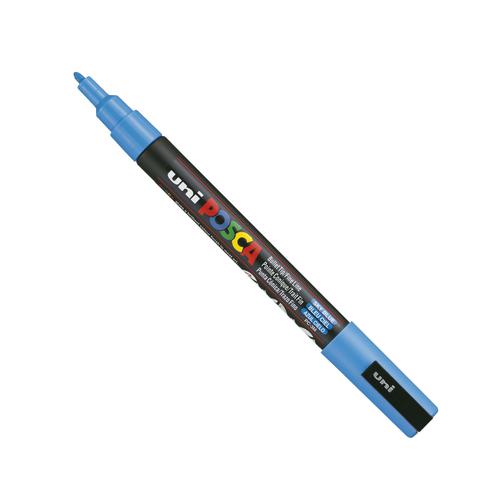 Posca PC-3M Paint Marker Water Based Fine Line Width 0.9 mm - 1.3 mm  Sky Blue (Single Pen) - 284760000 27537UB Buy online at Office 5Star or contact us Tel 01594 810081 for assistance