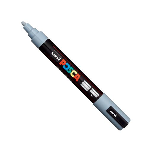 Posca PC-5M Paint Marker Water Based Medium Line Width 1.8mm - 2.5mm Grey (Single Pen) - 286641000 Mitsubishi Pencil Company