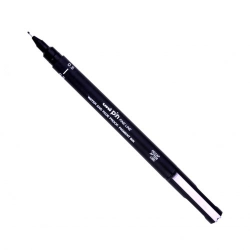 uni PIN05-200(S) Pigment Ink Fine Line Pen 0.5mm Tip Black (Pack 12) - 289066000