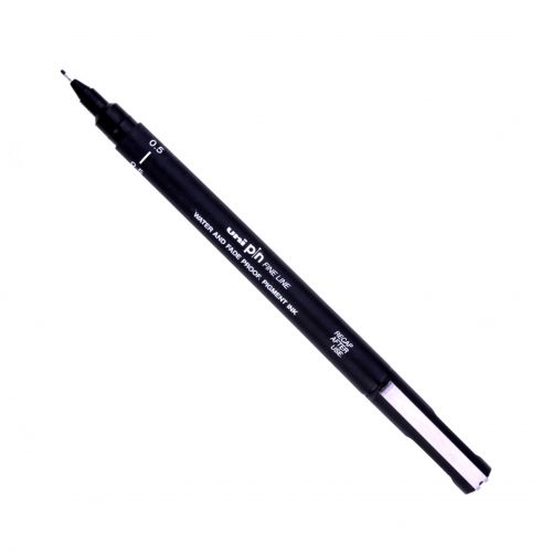 uni PIN05-200(S) Pigment Ink Fine Line Pen 0.5mm Tip Black (Pack 12) - 289066000  20663UB