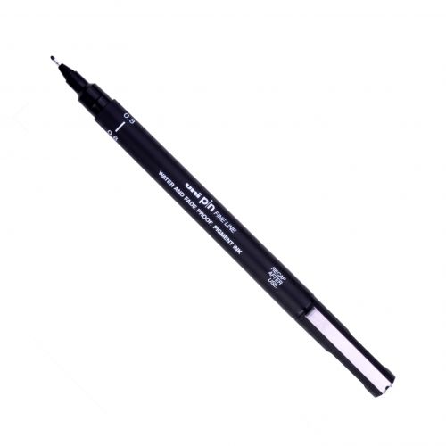 uni PIN08-200(S) Pigment Ink Fine Line Pen 0.8mm Tip Black (Pack 12) - 482380000