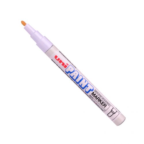 Uni PX-21 Paint Marker Fine Bullet Tip 1.2mm Line White (Pack 12)