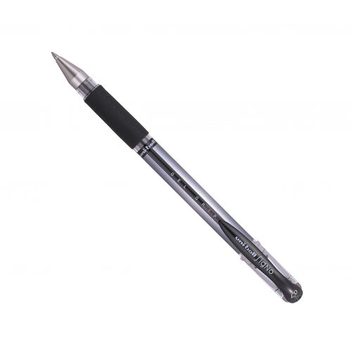 uni-ball Signo Gel Grip UM-151S Rollerball Pen 0.7mm Tip 0.4mm Line Black (Pack 12) - 751081000