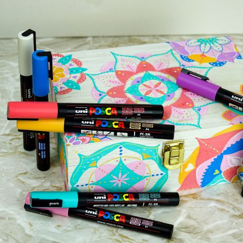 Posca PC-3M Paint Marker Assorted Pastel Colours (Pack 8) - 238212174 27299UB Buy online at Office 5Star or contact us Tel 01594 810081 for assistance