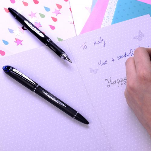 uni-ball Jetstream SX-210 Rollerball Pen 1.0mm Tip 0.7mm Line Black (Pack 12)