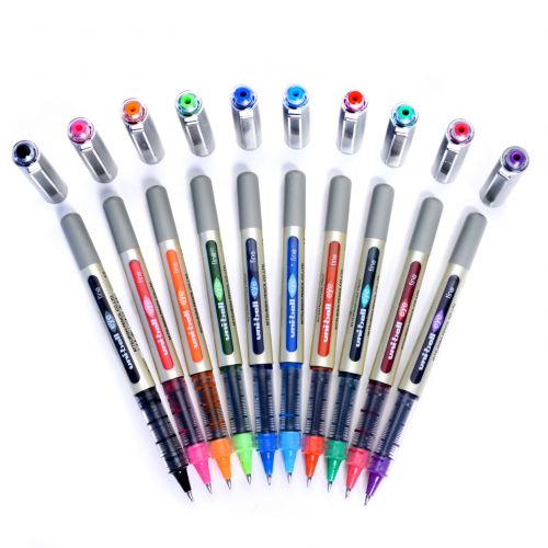 uni-ball Eye Fine UB-157 Liquid Ink Rollerball Pen 0.7mm Tip 0.5mm Line Blue (Pack 12) - 162453000