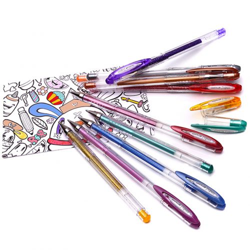 Uni-Ball Gold and Silver Pens Twin Pack Clipstrip (Pack of 12) 153486009