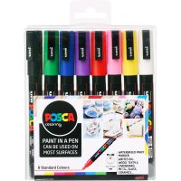 Posca PC-3M Paint Marker Assorted Colours (Pack 8) - 153544842